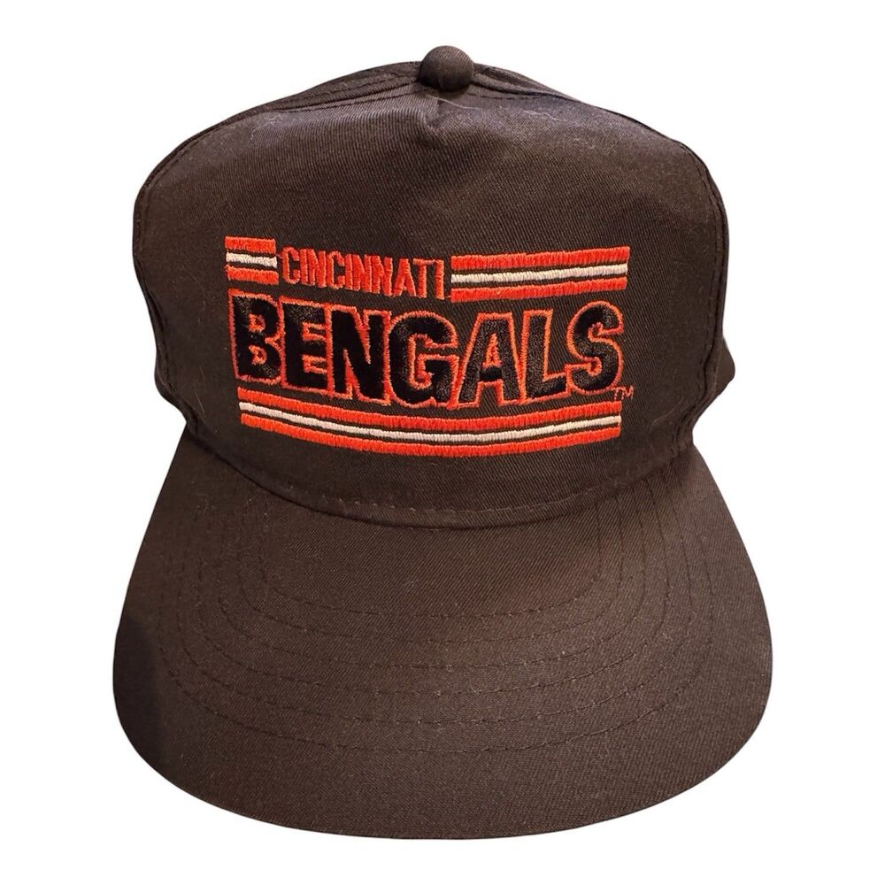 Vintage Drew Pearson Cincinnati Bengals Black Orange NFL Football hat NWOT